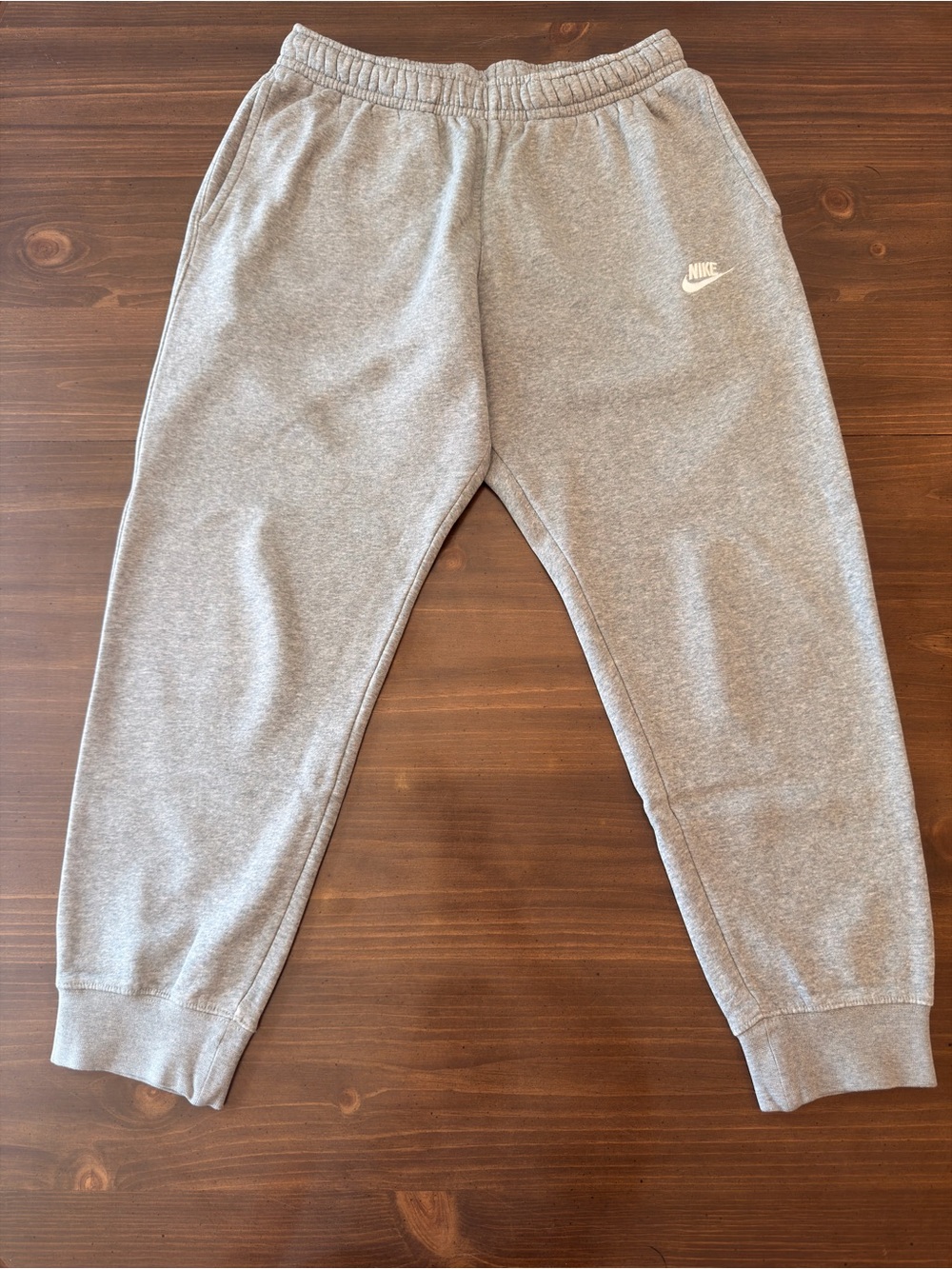 Nike Men’s Light Gray Fleece Joggers